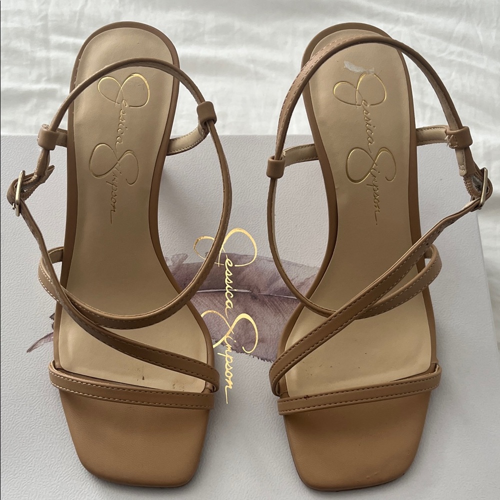 Jessica Simpson Brown Strappy Heels